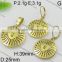Hot classic round style 18k gold plated jewelry set made in china