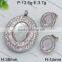 Fashion Round Shape Diamond Jewelry Set Steel Color Jewelry Set China Wholesale