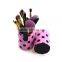 11pcs pink dot brand cosmetics makeup brush set professional with quality makeup brush holder