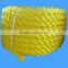 Twisted polyethylene mooring rope