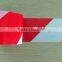 Red White PE Safety Warning Tape Non Adhesive Barrier Tape Dispenser Box Packing