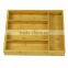 Store More 5-slot Bamboo Kitchen Utensil Drawer Organizer Tray