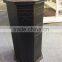 unique outdoor hexagon cast aluminum trash can/garbage can