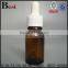 cosmetic packaging high quality 30 ml glass dropper bottle essential oil amber glass dropper bottle with white dropper wholesale