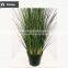 Artificial Grass Synthetic Onion Grass with Cattails Spray Fake Grass in Pot