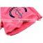 Hot Pink Ladies Short Sleeve Embroidered Velour Suits