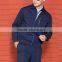 Unisex Navy Blue Cotton Twill With Zip Flap Buttons Work Jacket