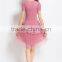 New style crumple shell 3d flower splicing dresses for woman