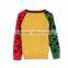 High Quality Contrast Color Cable Knit Boy's V-neck Cardigan Sweater