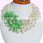 Impressive styles!! white freshwater pearl beads anfd shell flower as the decoration