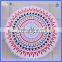 Oversized custom microfiber round beach towel with fringe 59"