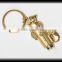 2015 new design wholesale fashion gold tone golf club bag charm keychain
