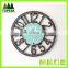 Popular Luxury Quality Vintage round Antique Design Natural Color Rustic Style Wall Clock