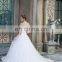 Elegant A-line Sleeveless Button Lace Applique Floor Length Satin Wedding Dress