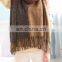 New Cotton Soft Spell Colors Warm Woolen Scarves Women Loop Yarn Strips Fringe Winter Scarf