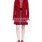 Classic women Hooded Toggle-Front Woolen Fitted Coat NT234