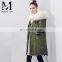 2015 Woman's Winter Thick Removable Fur Collar Coat Outerwear Woman Fox Fur Parka