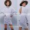 High quality long sleeve open back tunic dress, ladies terry dress,manufacture dress