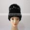 top quality mink fur women knitting hat
