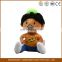 Custom wholesale plush black boy soft doll stuffed doll