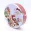 Santa Claus designed Christmas Tins with Round tin box shape