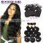 Wholesale  Lace Frontals raw indian curly hair 360 Lace Frontal Closure