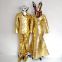 Golden Silver Colorful Disco Ball Mirror Man Dress Suit Costume for Stage Performance