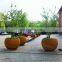 Modern design OEM 2MM Outdoor Corten Steel planter&flower pot