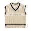 C1043/Wholesale china manufacturer spring school knit kids play vest sweet cotton  casual girls vest coat