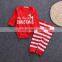 hot sale winter clothes red long sleeves girls christmas baby
