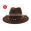 13colors Wholesale Felt Fedora Hats Unisex Women Panama Hats with Leopard Band for Man