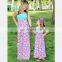 2019 summer mother daughter Long maxi dresses family look clothing mom and daughter chevron dres (this link for girls,1-10years)