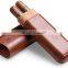 HQ CF-0402 Leather Cedar Wood  Brown Cigar Case Holder Travel cigar Case
