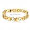 Heart style arthritis bangle adjustable titanium magnetic bracelet for women