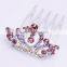 Fashion crystal Rhinestone baby kids princess Birthday party girl women hair comb gift tiara crown FZZ-046 size 7*4.5cm