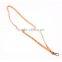 New arrival brown key holders leather strap hang around neck cheap custom leather mobile phone key chain