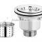 2015 Made in China Chaozhou bathroom accessories Stainless Steel basin drainer sink strainer sanitary ware ,110G