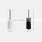 2020 Creative replaceable bristle white and black plastic and stainless steel bathroom toilet brush with holder