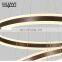 HUAYI High Quality Simple Style Villa Lobby Indoor Decoration Iron Aluminum Large Pendant Light