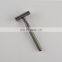 Hot Selling Removable Tiny Handle Double Edge Blade Metal Safety Shaving Razor