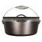 Outdoor Camping Turkey Round Shape Enamel Casserole Dutch Oven Cast Iron Cookware