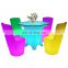 Luminous Outdoor Furniture For Garden party event garden patio plastic led bar stool furniture table and chair sofa set