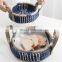 New Decor Round Seagrass Serving Tray With Carrying Handle Set Of 2 Vietnam Supplier