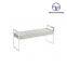 Vintage Modern Furniture Velvet Sofa Blue Tufted Button Ottoman Golden Metal Leg Bench End Bed Bench