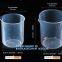 Transparent conical plastic measuring cylinder cup with handle, Lab Round Bottom Conical Plastic Measuring Cylinder
