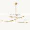 Custom Alabaster Pieces Chandelier for Living Room Pendant Light Copper Lamp Decorative Lighting Dining Modern Chandelier
