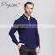Men's Fashion Solid Worsted Cashmere Sweater Polo Neck Jumper Turn-Down Knitted Anti-Pilling Winter OEM Service Available