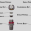 ferrule fittings  304/316 Stainless Steel 10mm Double Ferrule Compression Tube Fittings with Different Size