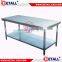 Detall stainless steel work table for workshop