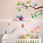 Removable Cartoon Animals Baby Child Decals Cute Birds Owl Wall Stickers for Kids Rooms Home Decor (Environmental PVC)